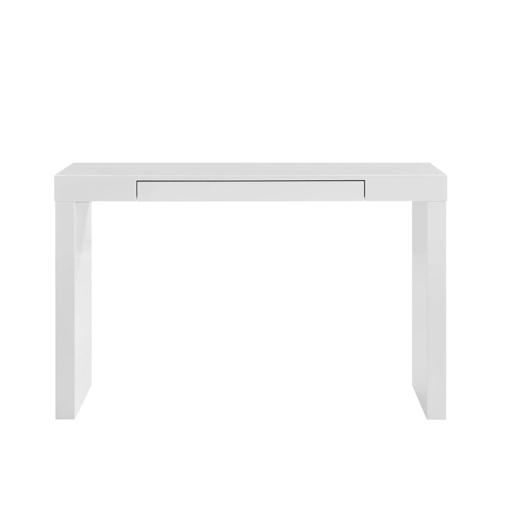 SwayLiving DONALD CONSOLE TABLE/DESK IN WHITE WITH ONE DRAWER DESKS