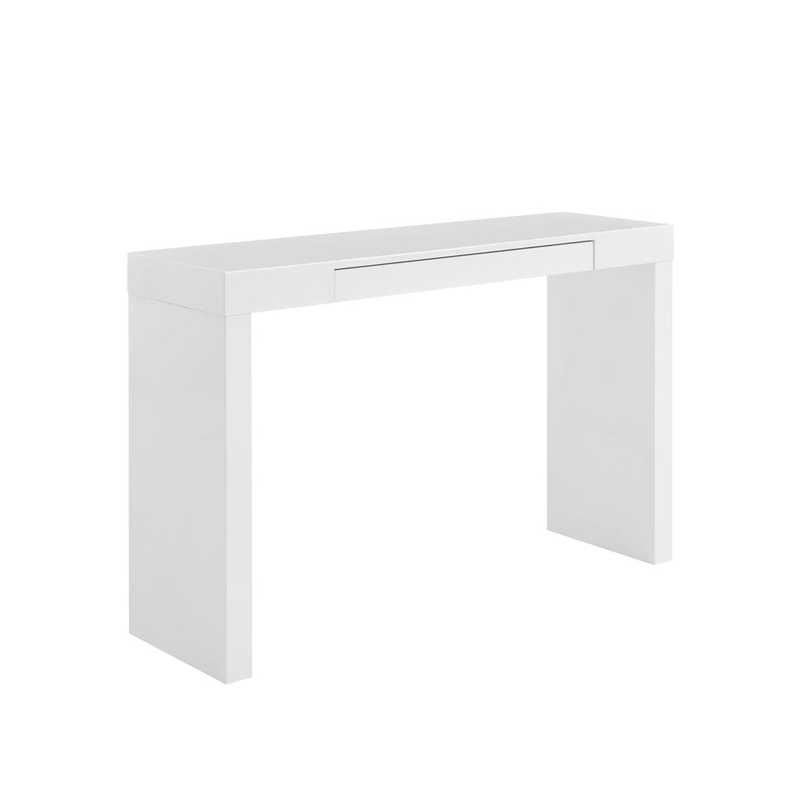 SwayLiving DONALD CONSOLE TABLE/DESK IN WHITE WITH ONE DRAWER DESKS