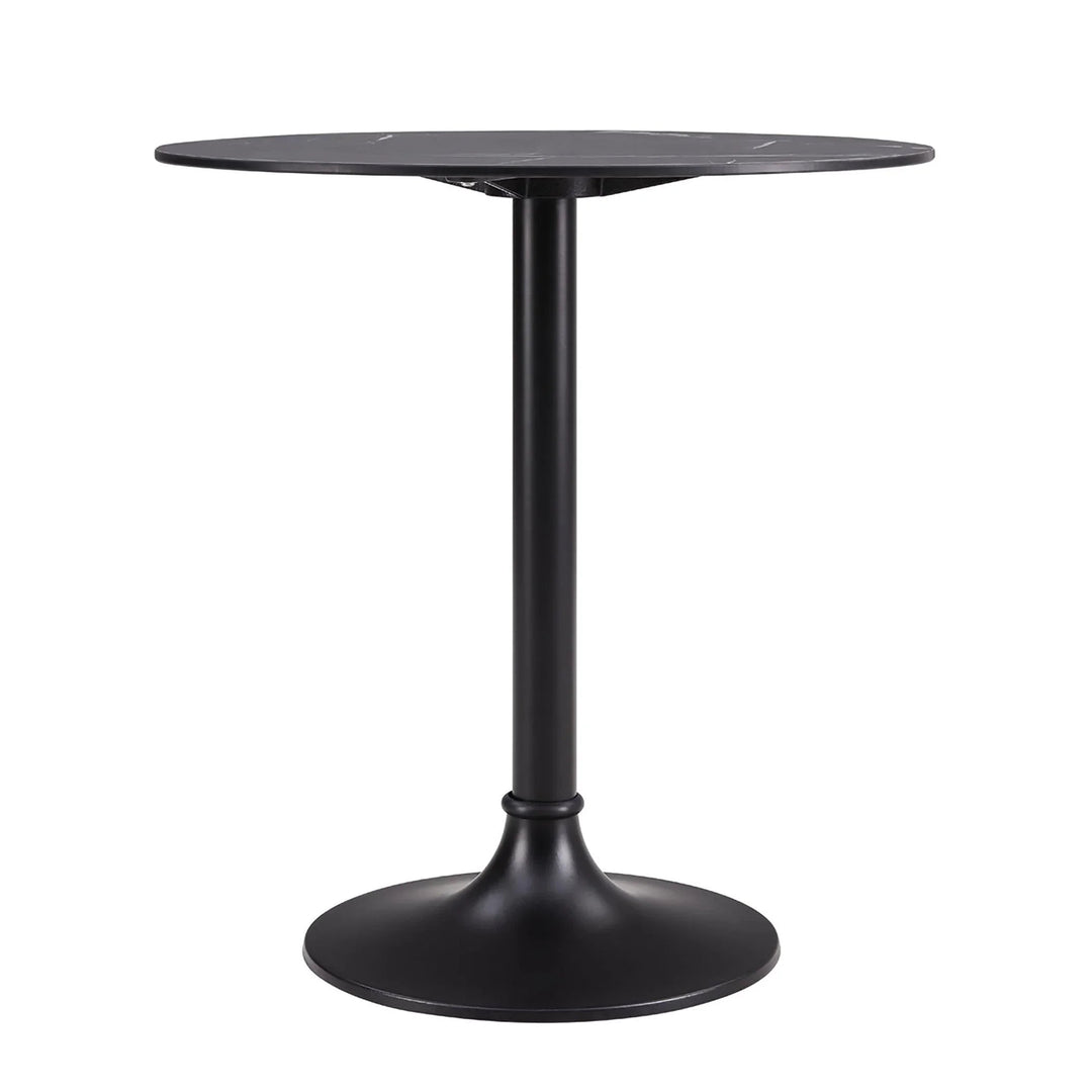 SwayLiving JANNIE 30 BISTRO TABLE IN BLACK WITH BLACK COLUMN AND BASE OUTDOOR DINING TABLES