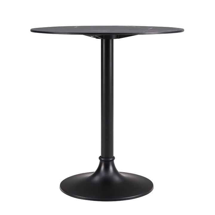 SwayLiving JANNIE 30 BISTRO TABLE IN BLACK WITH BLACK COLUMN AND BASE OUTDOOR DINING TABLES
