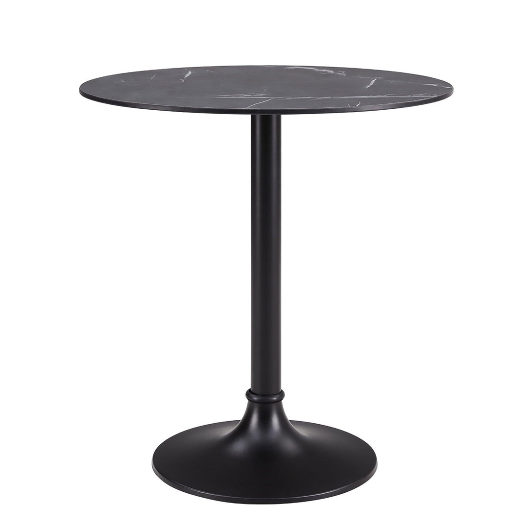 SwayLiving JANNIE 30 BISTRO TABLE IN BLACK WITH BLACK COLUMN AND BASE OUTDOOR DINING TABLES