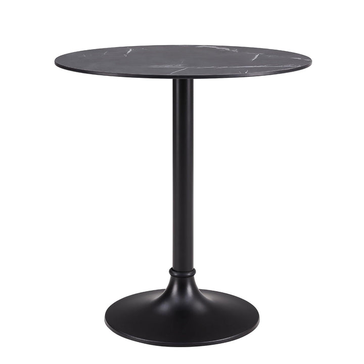 SwayLiving JANNIE 30 BISTRO TABLE IN BLACK WITH BLACK COLUMN AND BASE OUTDOOR DINING TABLES