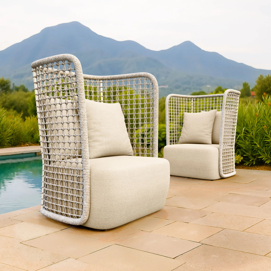 SwayLiving Hudu Accent Chair Beige OUTDOOR CHAISE LOUNGES