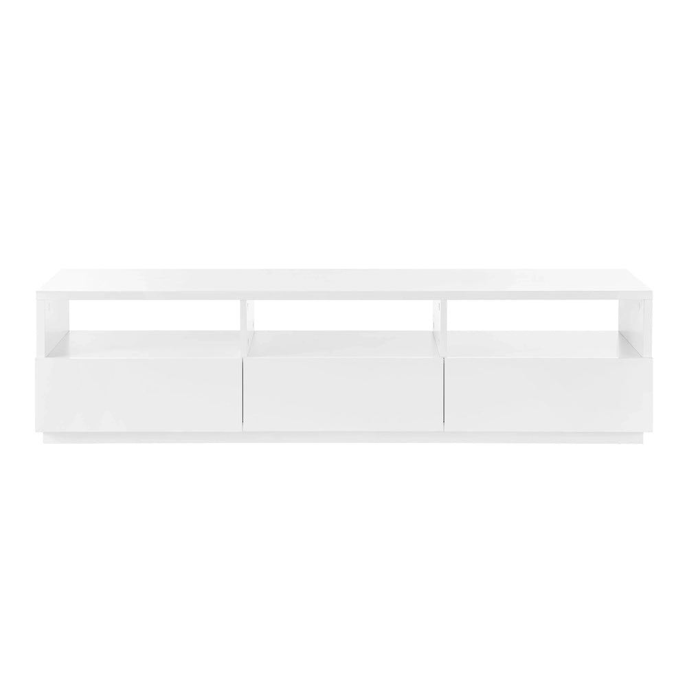 SwayLiving Tresero Media Stand in High Gloss White MEDIA + TV STANDS