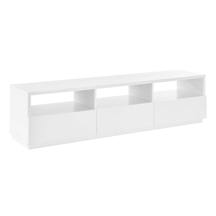 SwayLiving Tresero Media Stand in High Gloss White MEDIA + TV STANDS