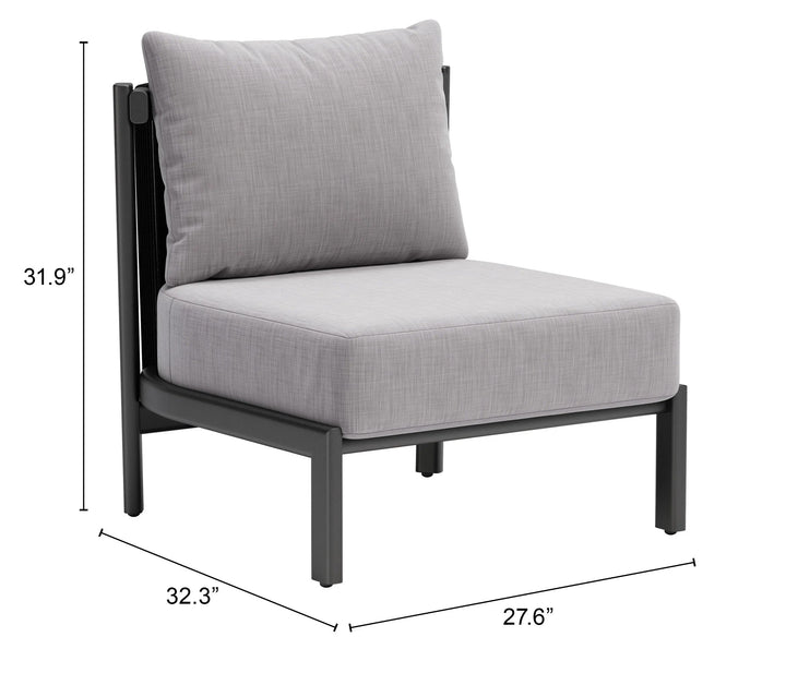 SwayLiving Horizon Accent Chair Gray OUTDOOR CHAISE LOUNGES