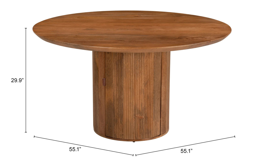 SwayLiving Izola Dining Table Brown DINING TABLES