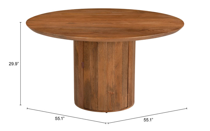 SwayLiving Izola Dining Table Brown DINING TABLES
