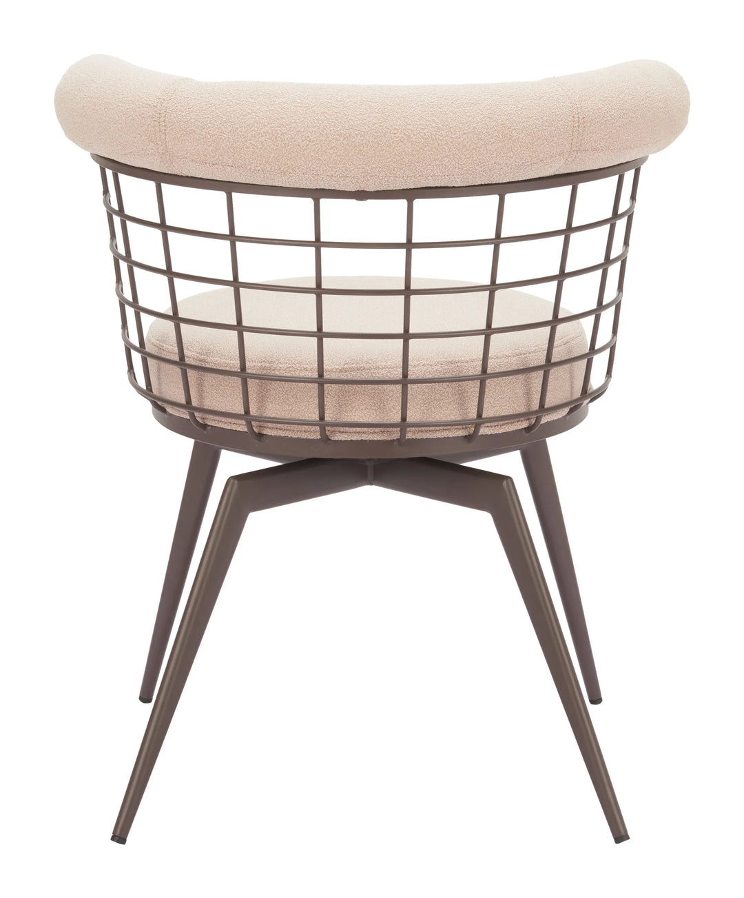 SwayLiving Saku Swivel Dining Chair Beige & Brown - Set of 2 DINING CHAIRS