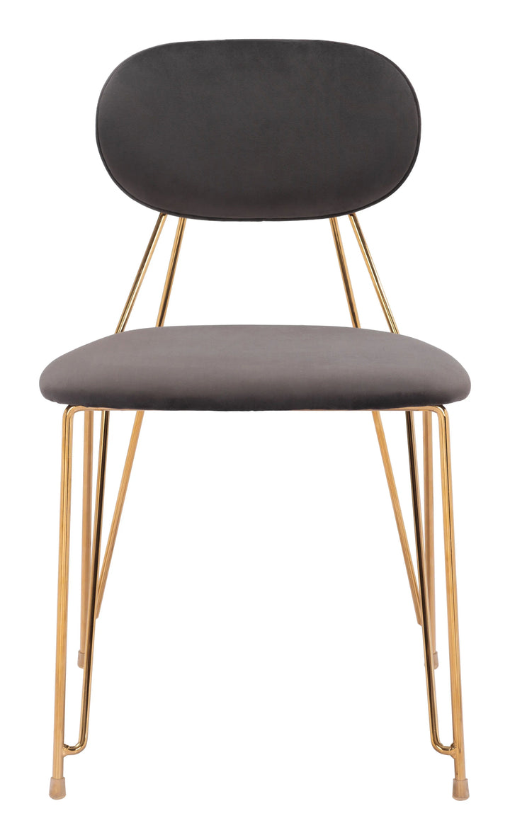 SwayLiving Georges Dining Chair (Set of 2) Gray & Gold DINING CHAIRS