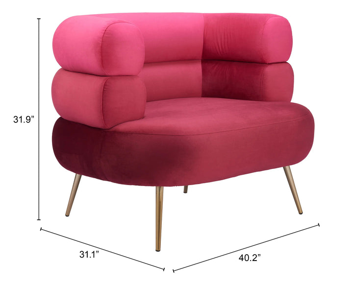SwayLiving Arish Accent Chair Red ACCENT + LOUNGE CHAIRS