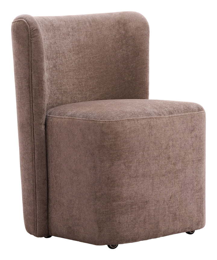 Bambun Dining Chair with Wheels Taupe
