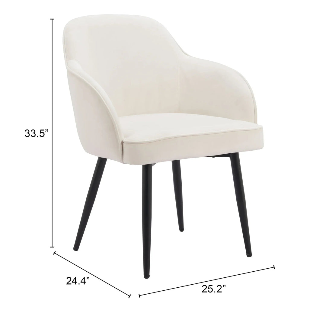 SwayLiving Jolie Dining Chair (Set of 2) Ivory DINING CHAIRS