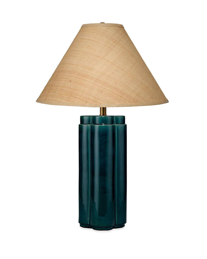 SwayLiving Allister Ceramic Table Lamp with Raffia Shade TABLE LAMPS