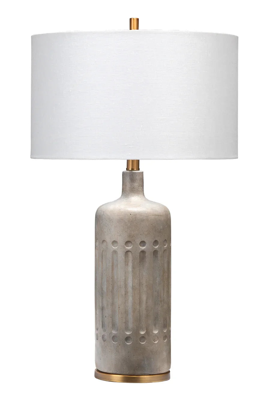 SwayLiving Annex Cement Table Lamp with Linen Shade TABLE LAMPS