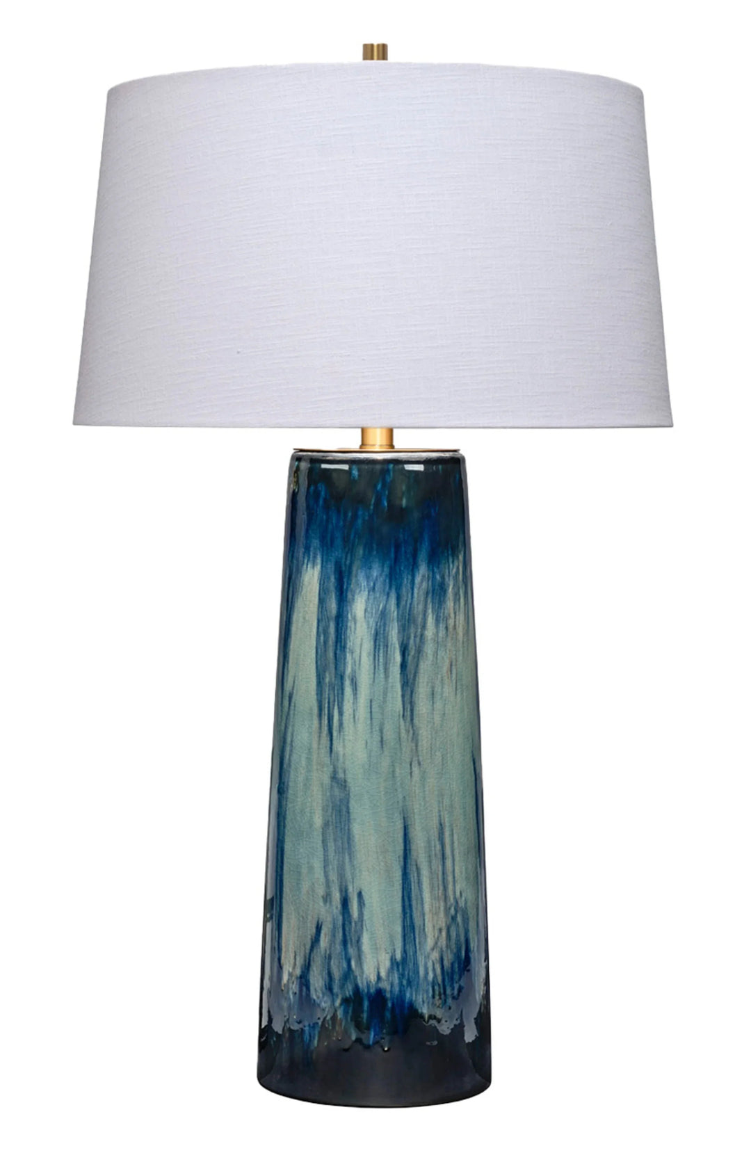 SwayLiving Brushstroke Ceramic Table Lamp with Linen Shade TABLE LAMPS
