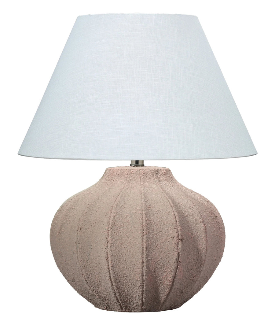 SwayLiving Clamshell Ceramic Table Lamp with Linen Shade TABLE LAMPS