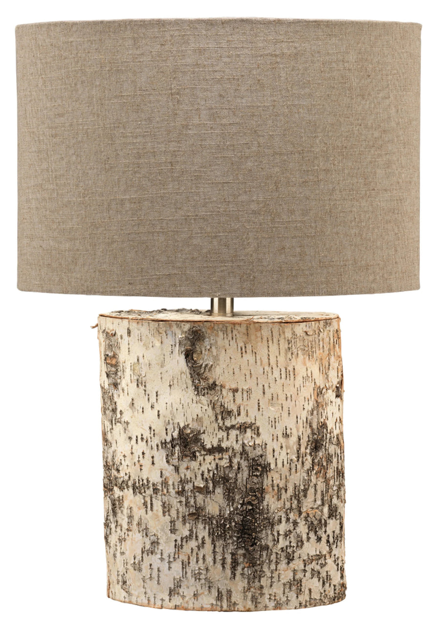 SwayLiving Forrester Birch Wood Table Lamp with Linen Shade TABLE LAMPS
