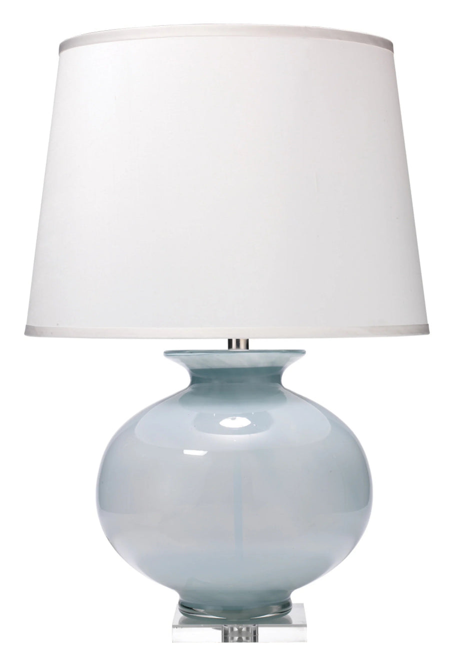 SwayLiving Heirloom Glass Table Lamp with Linen Shade TABLE LAMPS