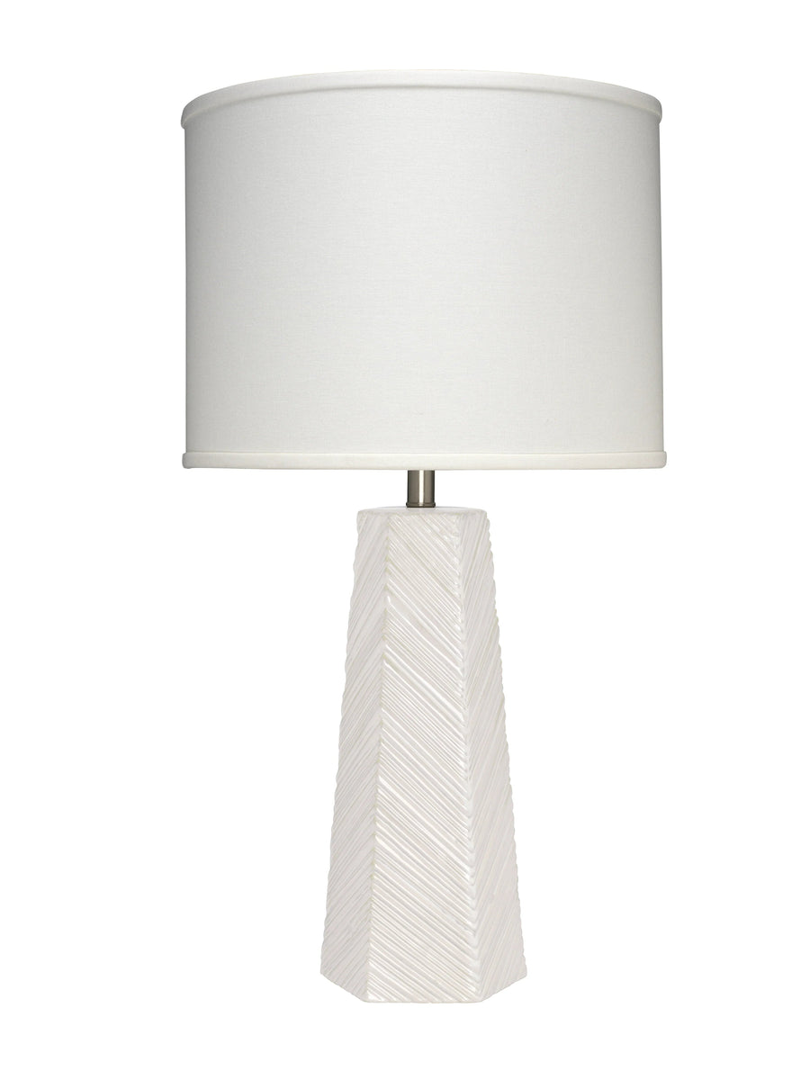 SwayLiving High Rise Glass Table Lamp with Linen Shade TABLE LAMPS