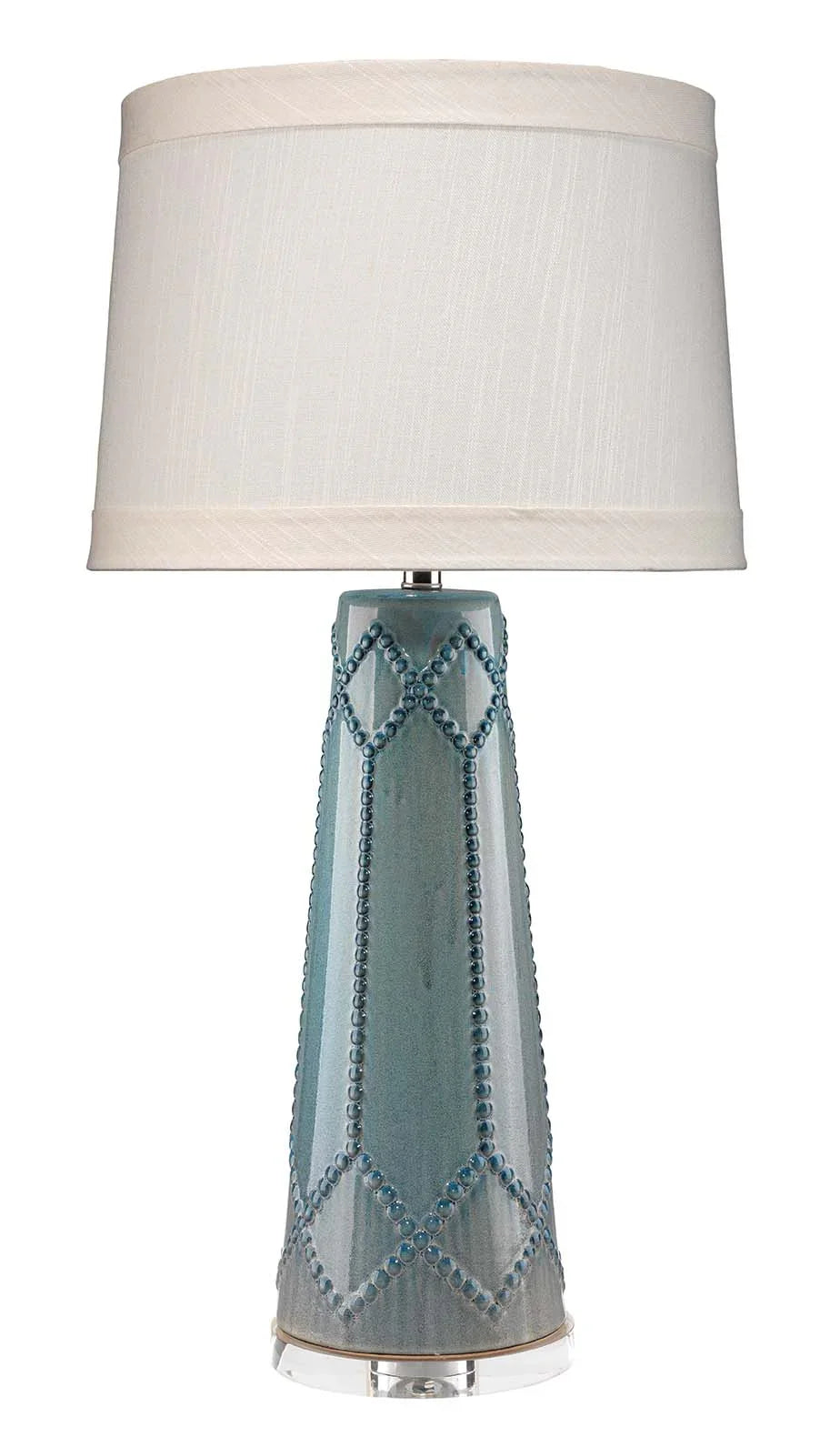 SwayLiving Hobnail Ceramic Table Lamp with Linen Shade TABLE LAMPS