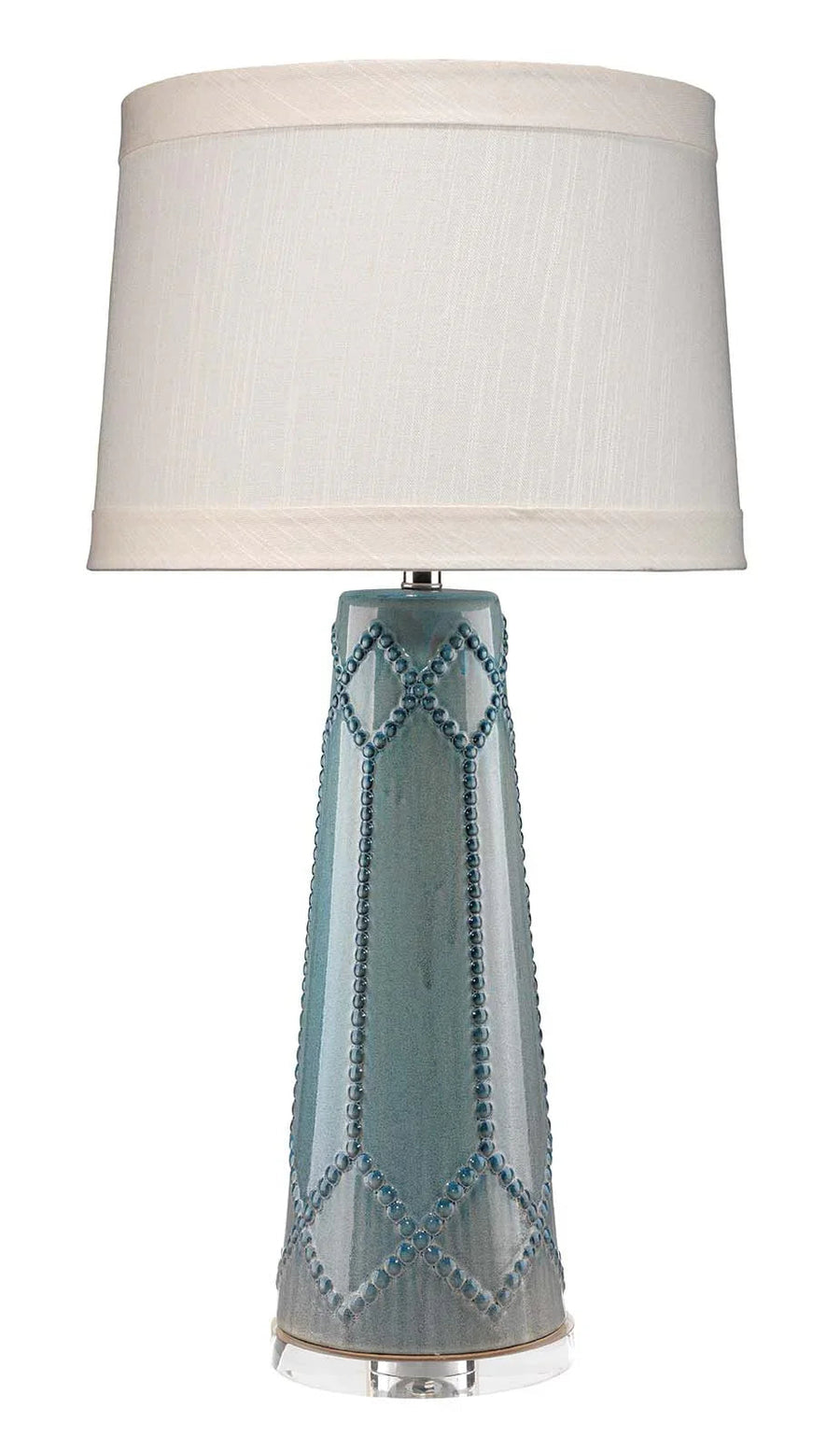 SwayLiving Hobnail Ceramic Table Lamp with Linen Shade TABLE LAMPS