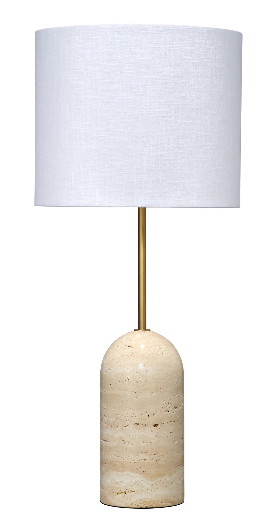 SwayLiving Holt Travertine Table Lamp with Linen Shade TABLE LAMPS