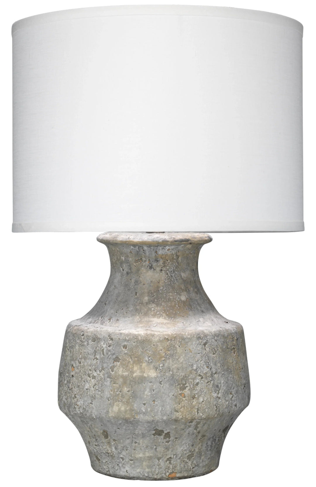 SwayLiving Masonry Ceramic Table Lamp with Linen Shade, Grey TABLE LAMPS