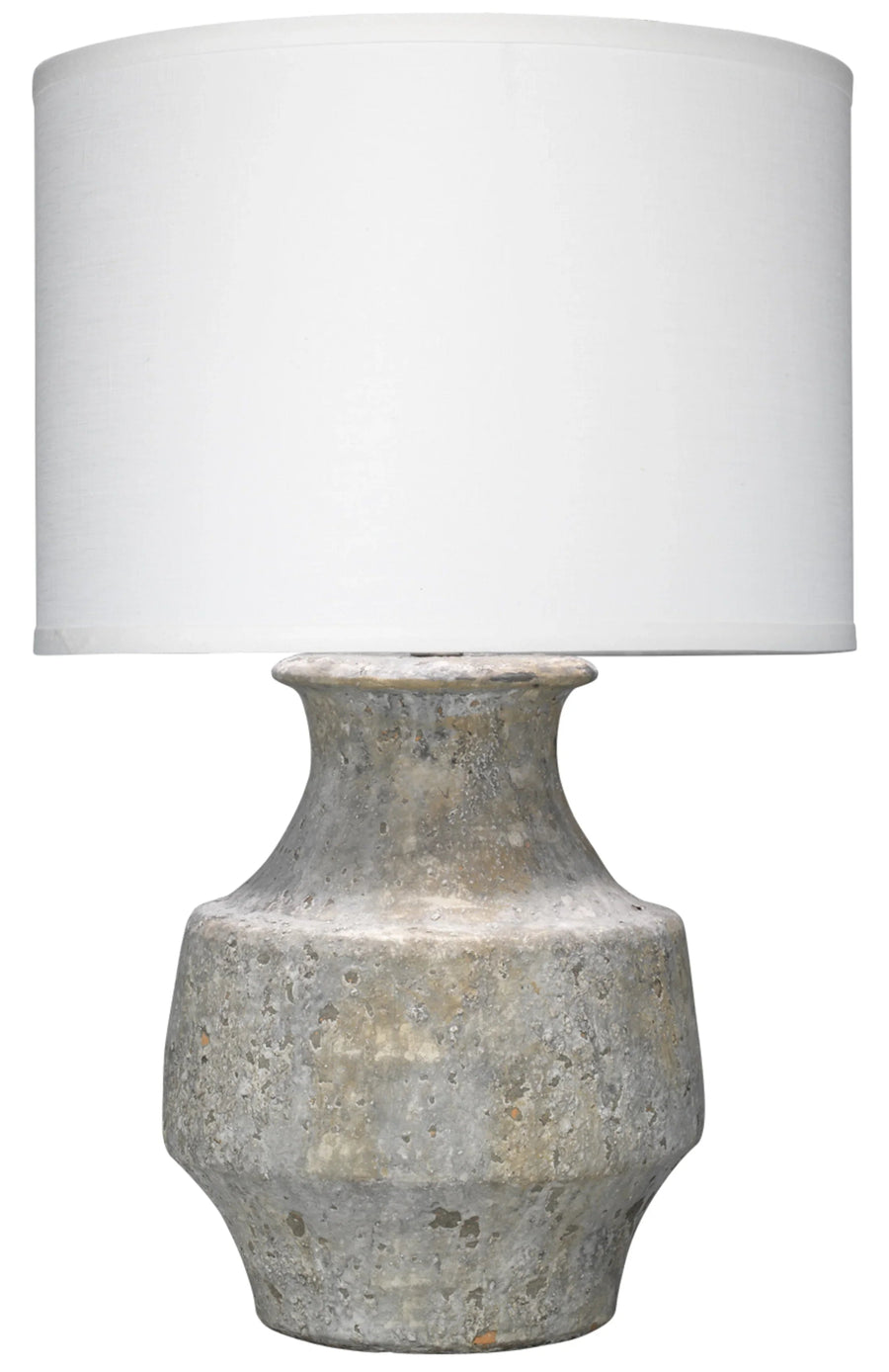 SwayLiving Masonry Ceramic Table Lamp with Linen Shade, Grey TABLE LAMPS