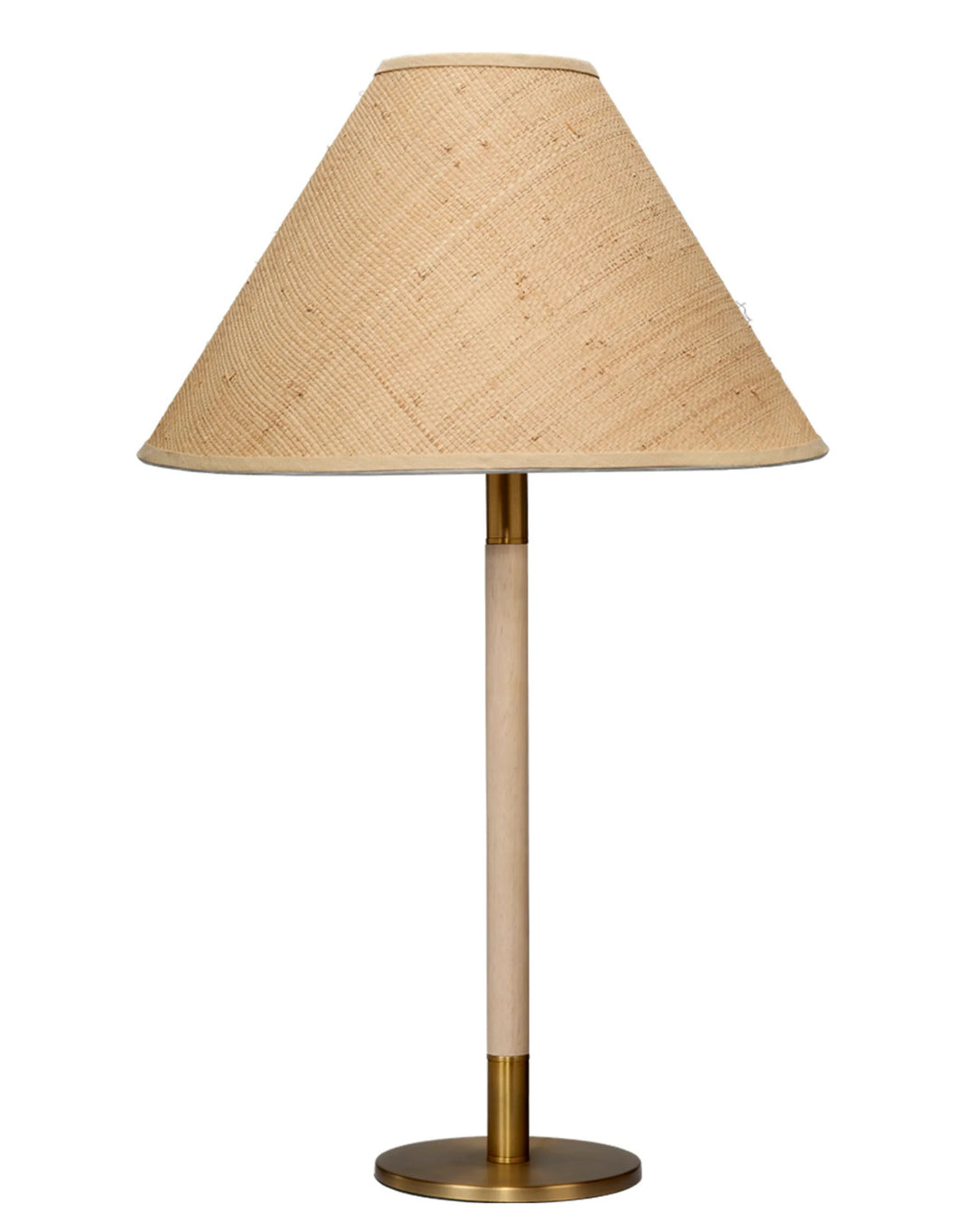 SwayLiving Morgana Wood and Metal Table Lamp with Raffia Shade TABLE LAMPS