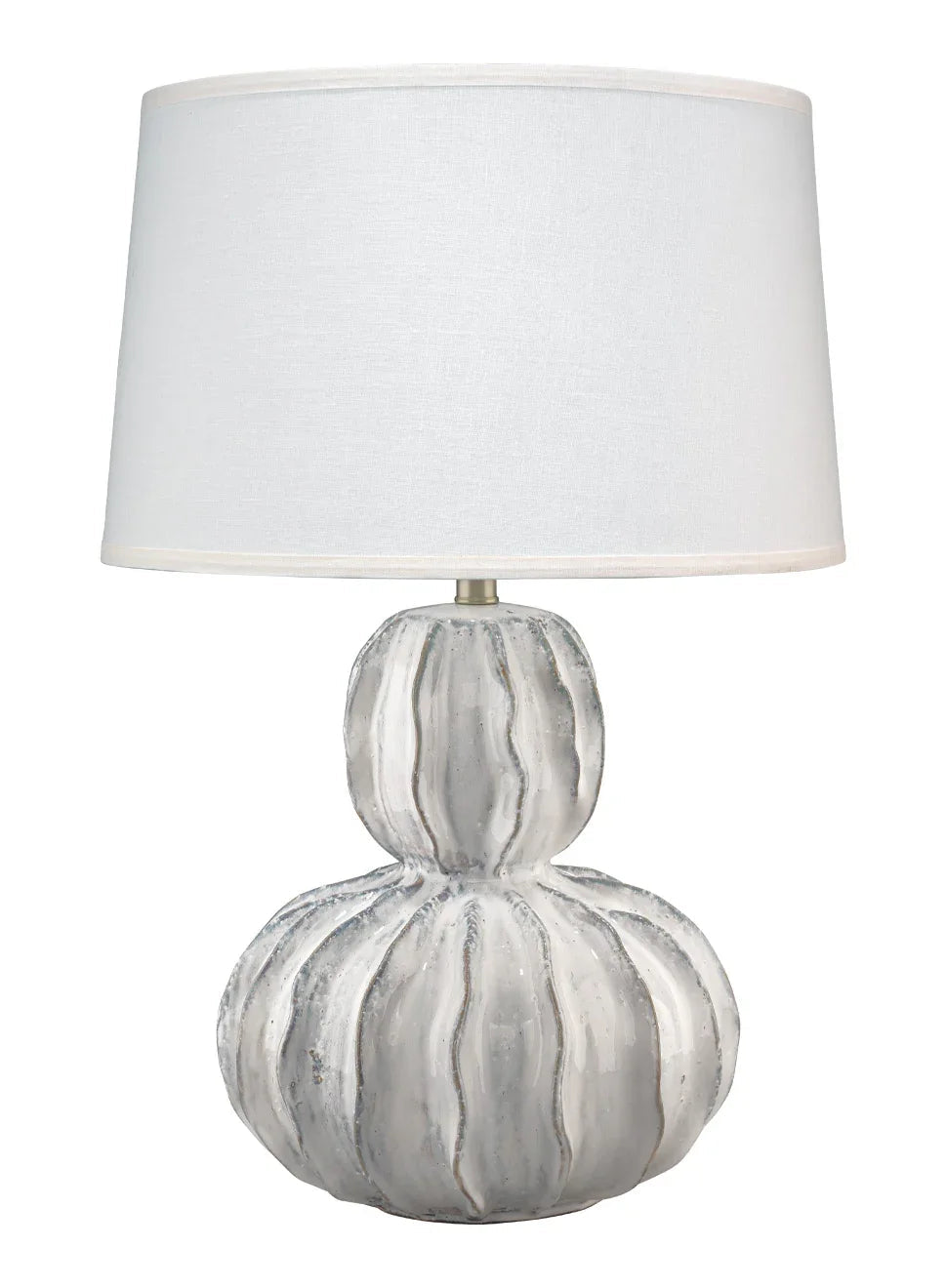 SwayLiving Oceane Gourd Ceramic Table Lamp with Linen Shade TABLE LAMPS