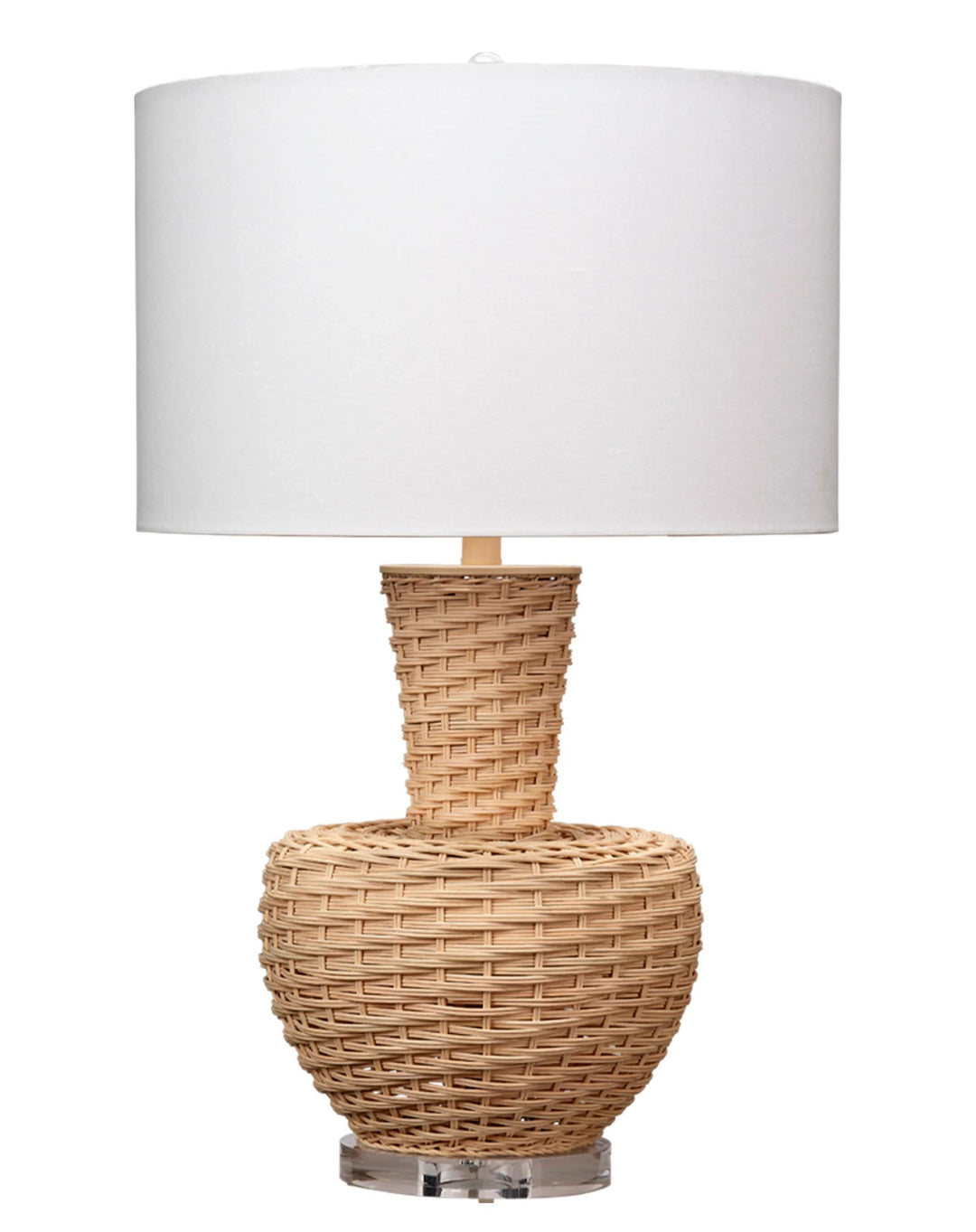 SwayLiving Portobello Rattan Table Lamp with Linen Shade TABLE LAMPS