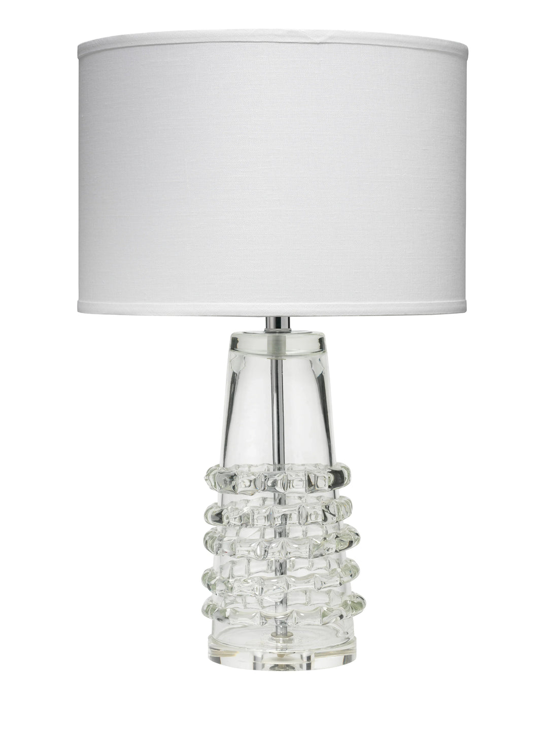 SwayLiving Tall Ribbon Blown-Glass Table Lamp with Linen Shade TABLE LAMPS