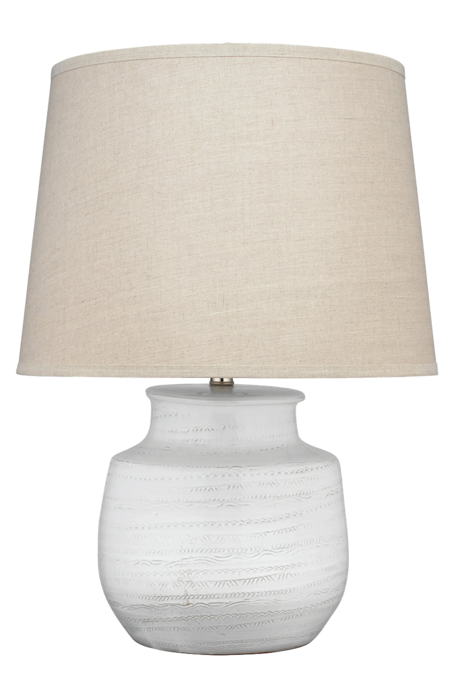 SwayLiving Trace Ceramic Table Lamp with Linen Shade TABLE LAMPS