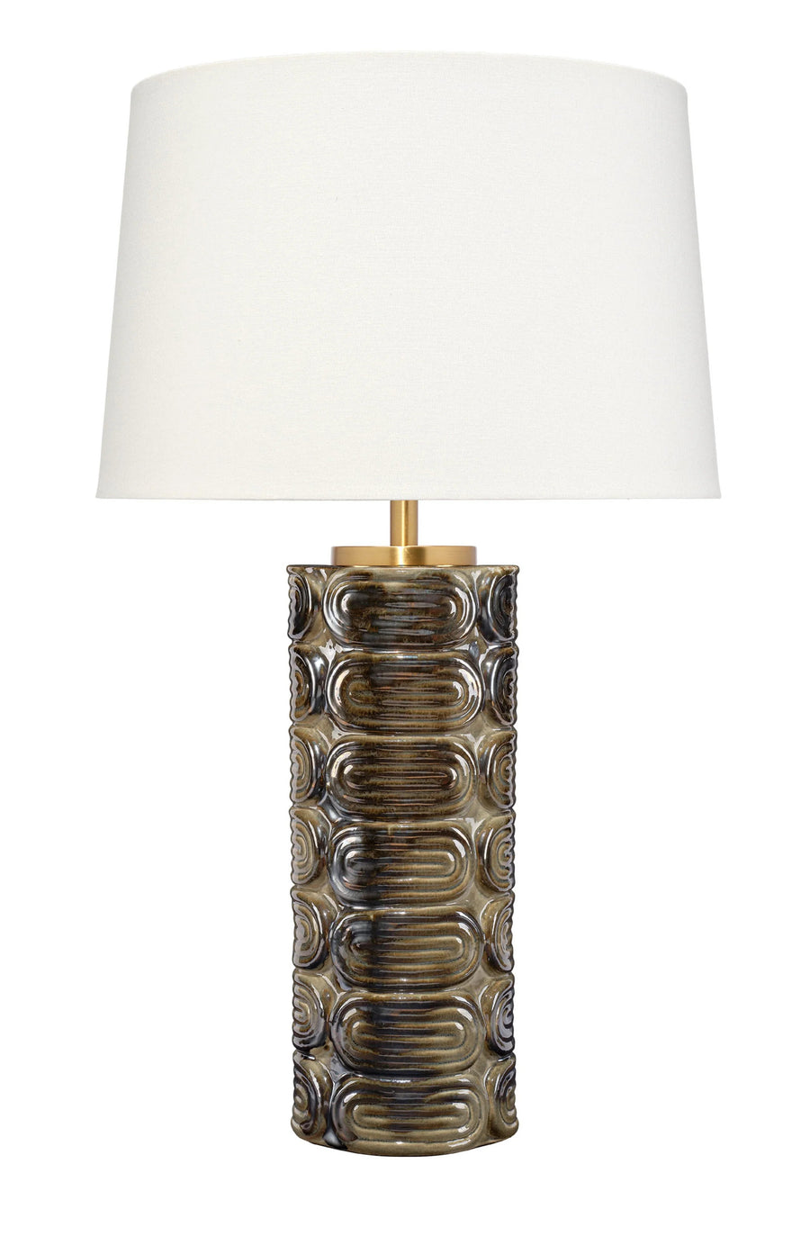SwayLiving Wright Ceramic Table Lamp with Linen Shade TABLE LAMPS