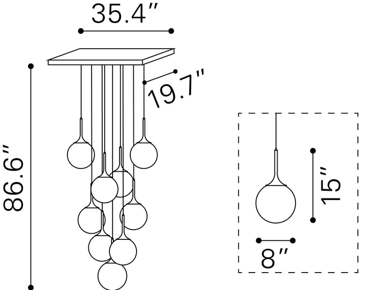 SwayLiving Epsilon Ceiling Lamp PENDANT LIGHTING