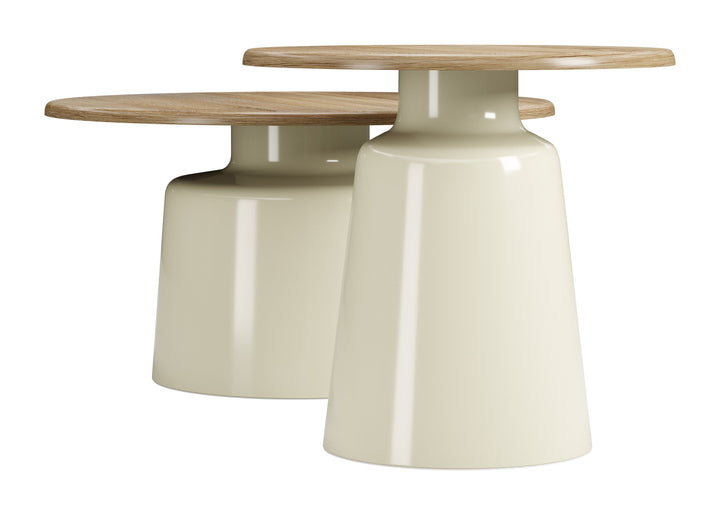Lireen Coffee Table Set (2-Piece) Natural & Ivory