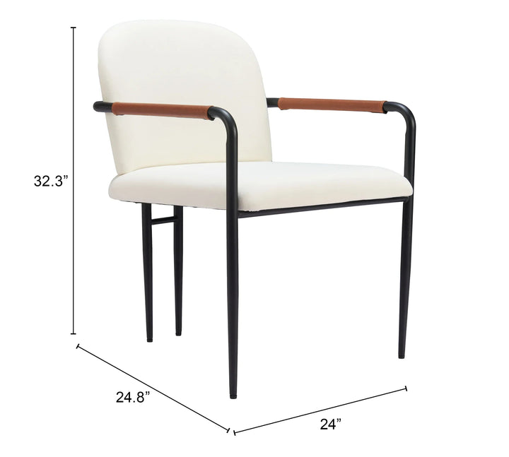 SwayLiving Sibu Dining Chair Cream - Set of 2 DINING CHAIRS