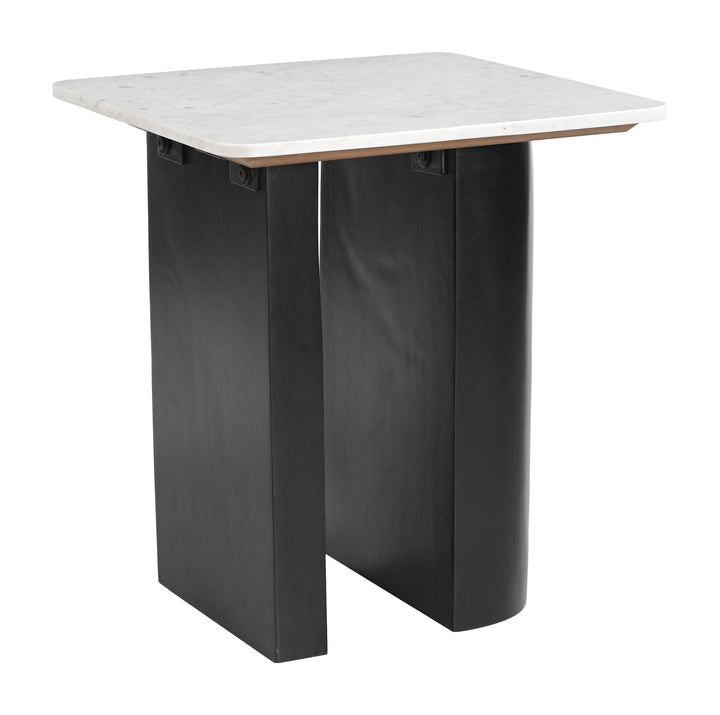 Fiora Side Table White & Black