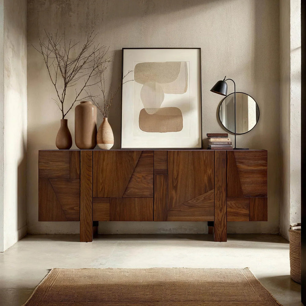 SwayLiving Abstract 4 Door Sideboard SIDEBOARDS + CREDENZAS
