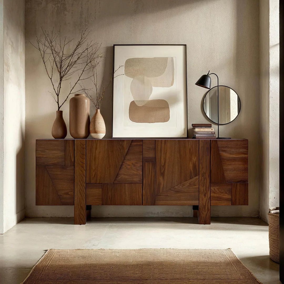 SwayLiving Abstract 4 Door Sideboard SIDEBOARDS + CREDENZAS