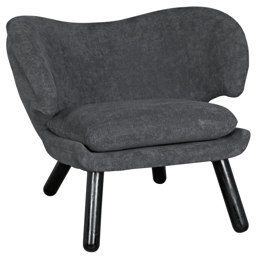SwayLiving Valerie Chair with Grey Fabric ACCENT + LOUNGE CHAIRS