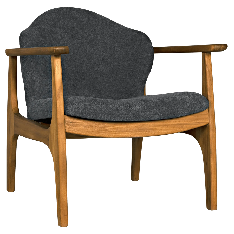 SwayLiving Vittorio Chair with Grey Fabric ACCENT + LOUNGE CHAIRS
