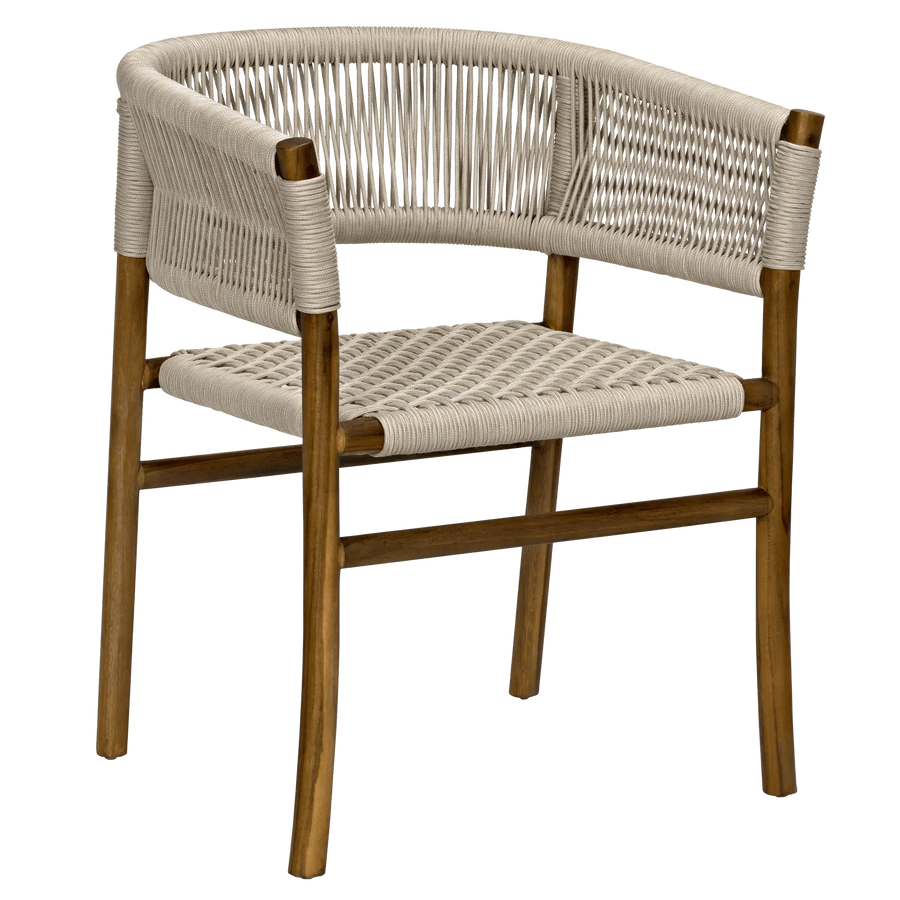 SwayLiving Conrad Chair, Teak with Woven Rope - Set of 2 DINING CHAIRS