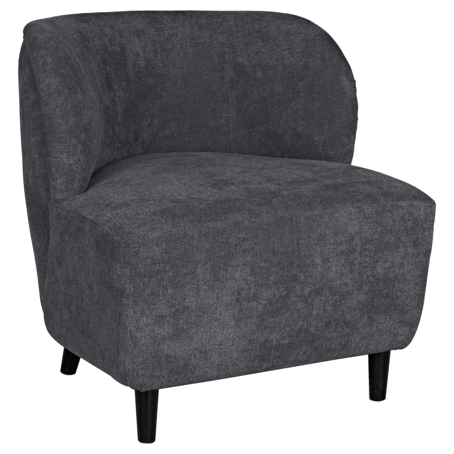 SwayLiving Laffont Chair with Grey Fabric ACCENT + LOUNGE CHAIRS
