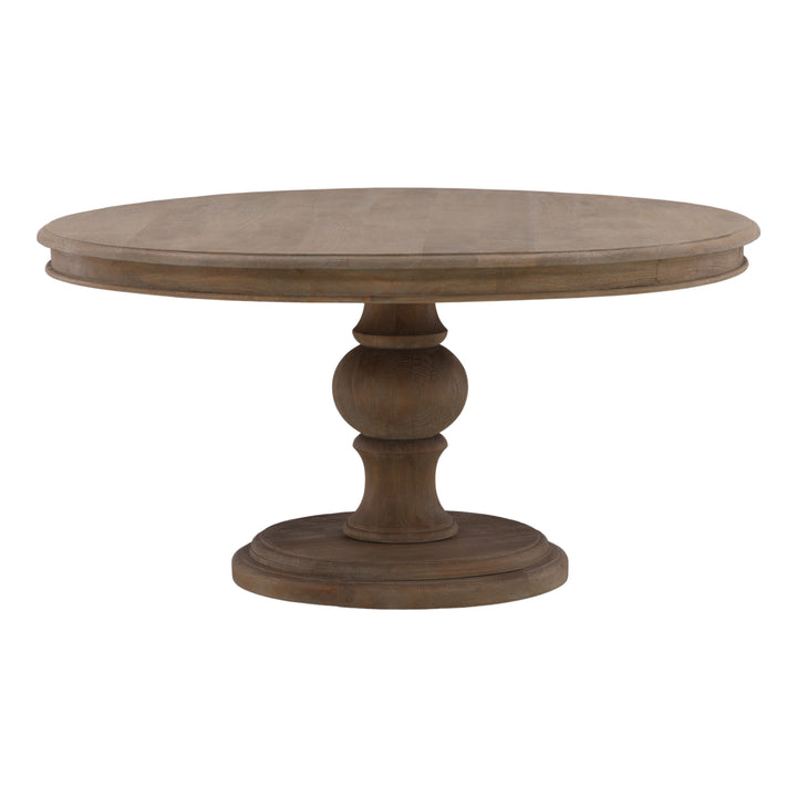 Arturis Dining Table Sienna Grey 60" — Front Three-Quarter