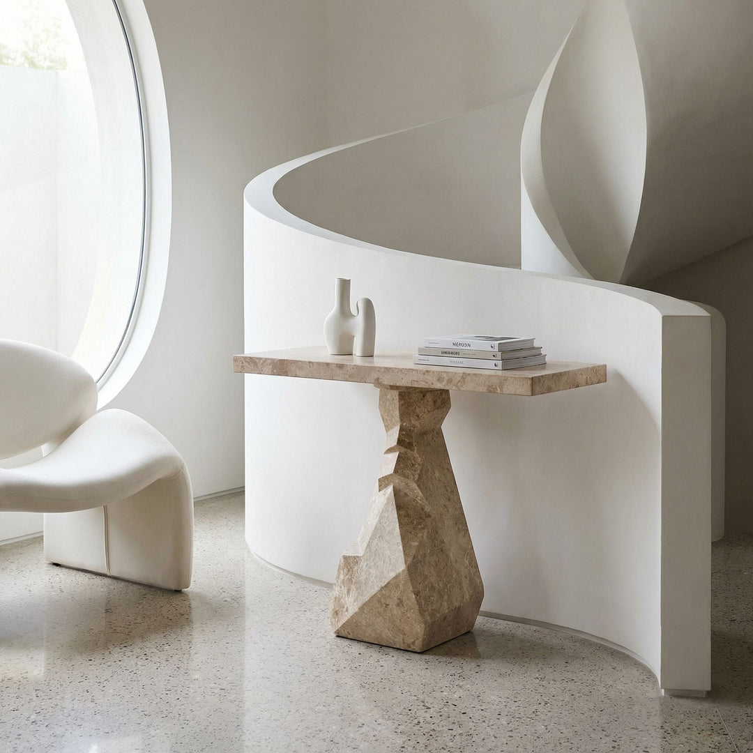 SwayLiving Tilden Console - White Marble