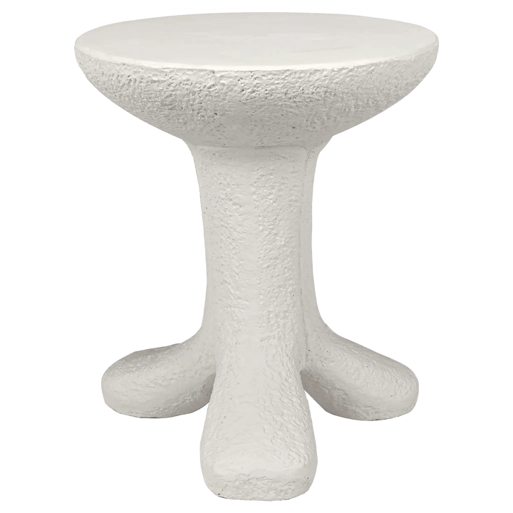 SwayLiving Laramy Side Table, White Fiber Cement ACCENT TABLES