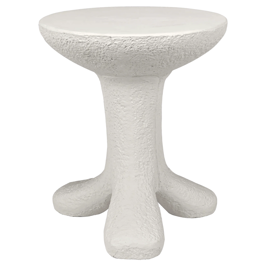 SwayLiving Laramy Side Table, White Fiber Cement ACCENT TABLES