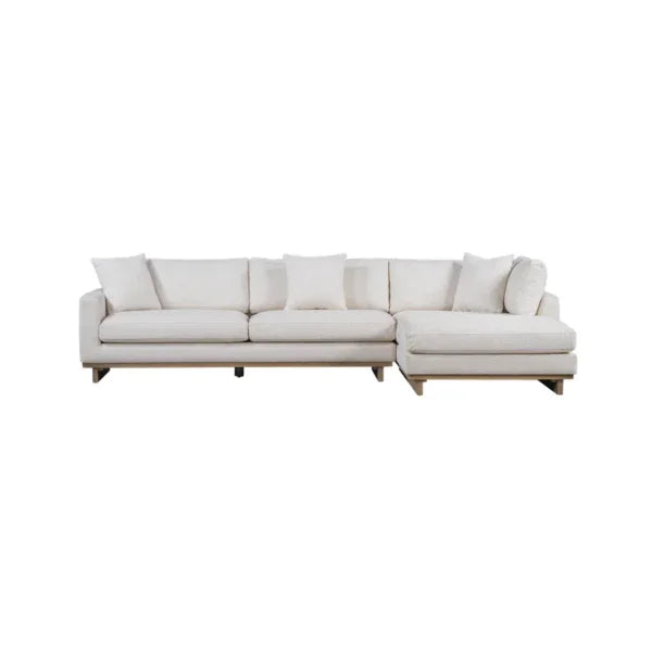 SwayLiving Paxton Polyester Upholstered 131" Sectional Chaise SOFAS + SECTIONALS